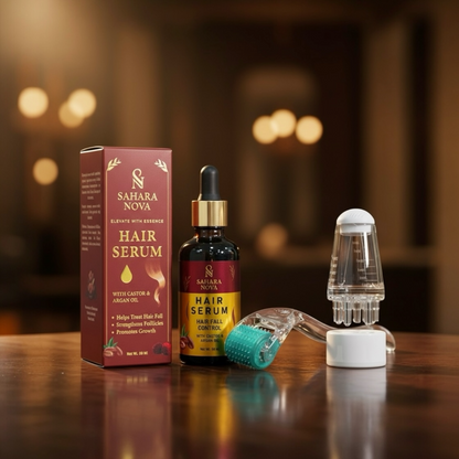 Hair Fall Treatment Kit | Serum + Derma Roller + Scalp Applicator